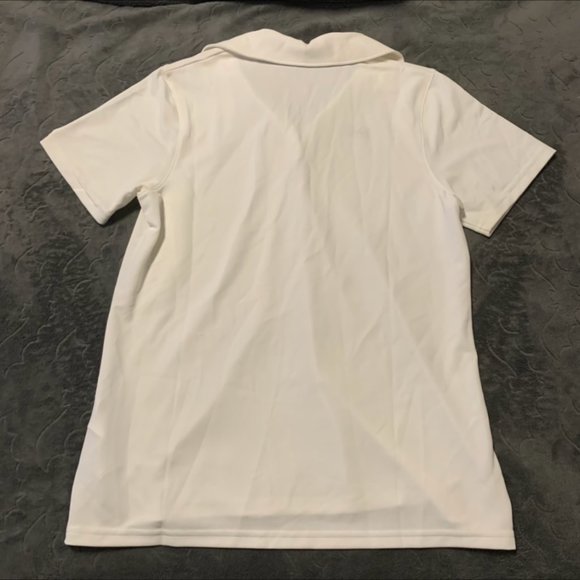 HEAT GEAR | Unisex | White Collared Polo Shirt | M | Moisture Wicking - Picture 9 of 10